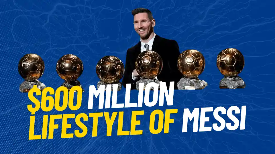 In this picture Messi is with 5 ballon d'Or.